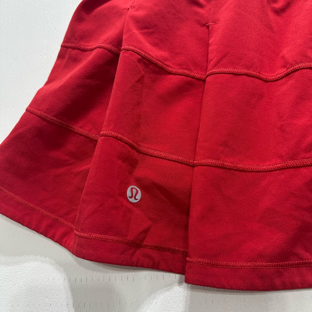 Lululemon Pace Rival Skirt (Tall) *4-way Stretch 15" Dark Red size 6 - Picture 8 of 10